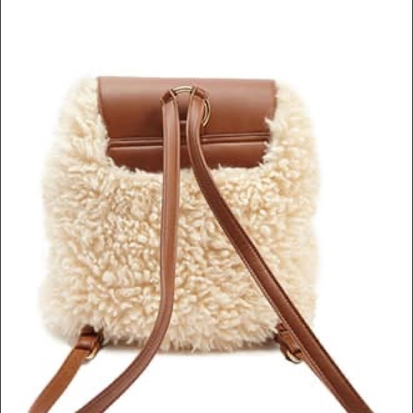 Forever 21 Faux Wool Shearling Backpack - Picture 3 of 4